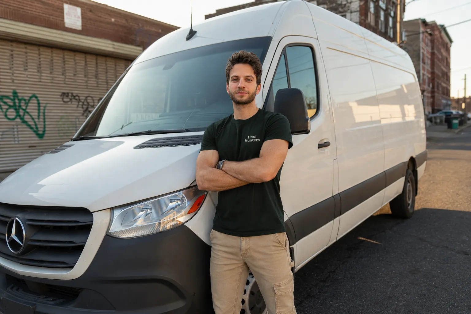 Zayn — Founder of Haul Hunters, with Mercedes Sprinter