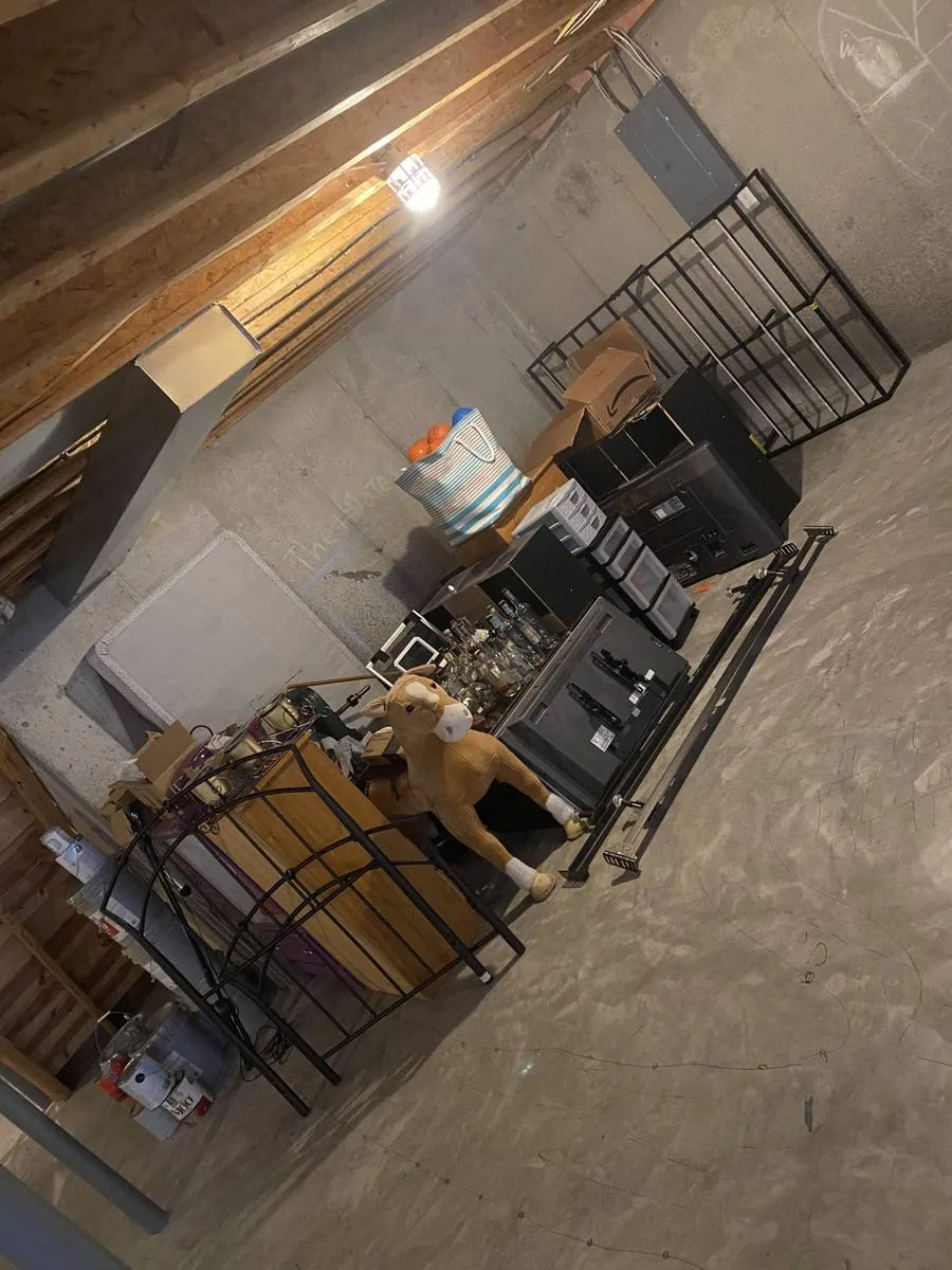 Basement full of junk