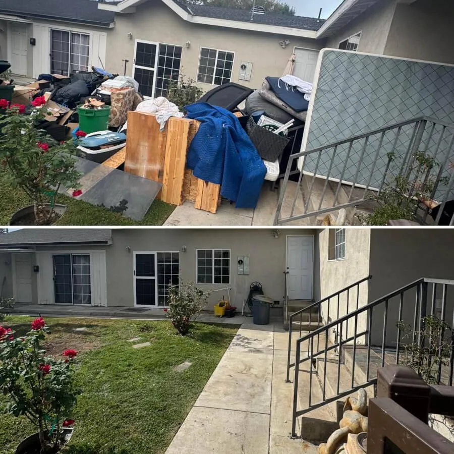 Full property cleanout before after